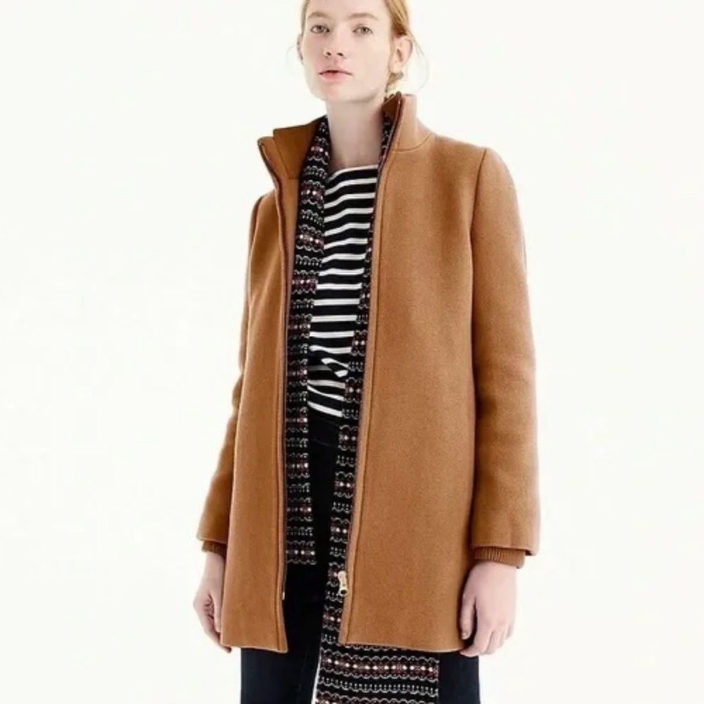 NWOT J.Crew Camel Coat in Italian Stadium-Cloth Wool